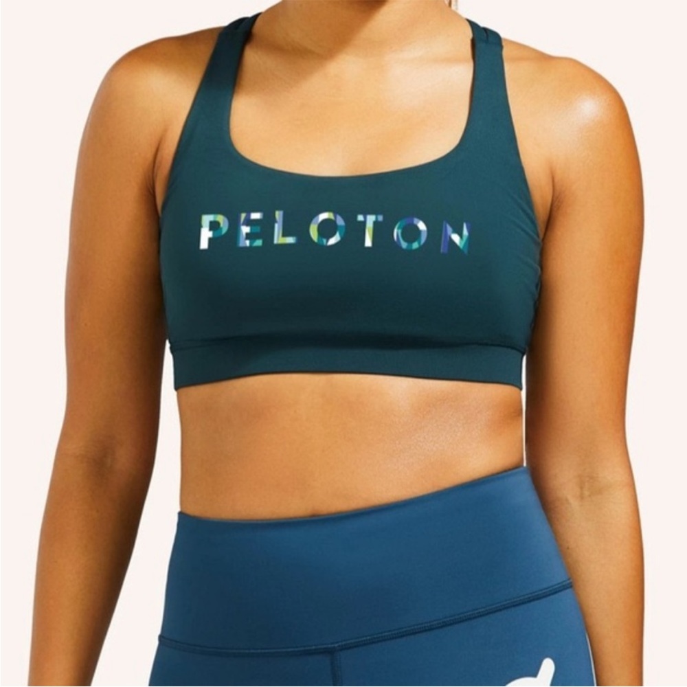 Lululemon x Peloton Energy Bra Submarine Green Blue 4